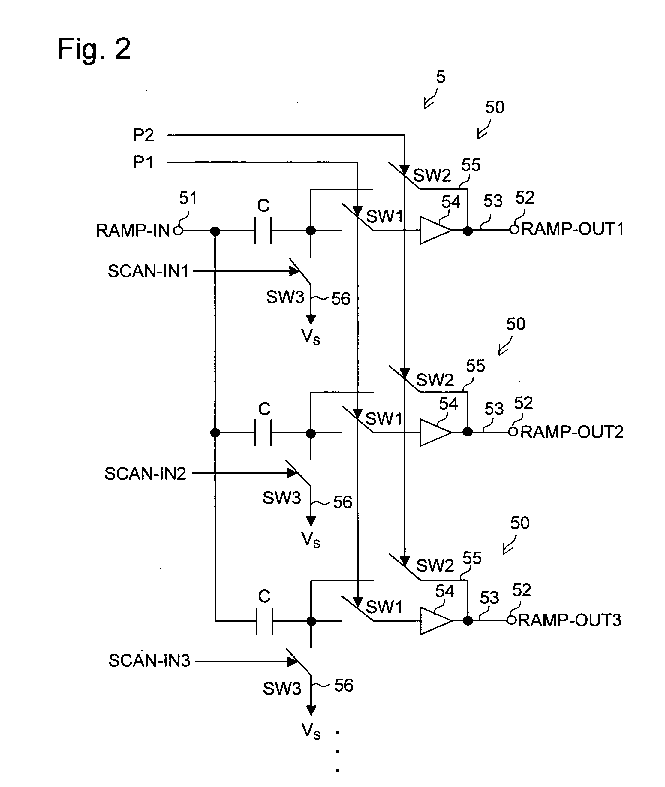 Ramp voltage generating apparatus and active matrix drive-type display apparatus