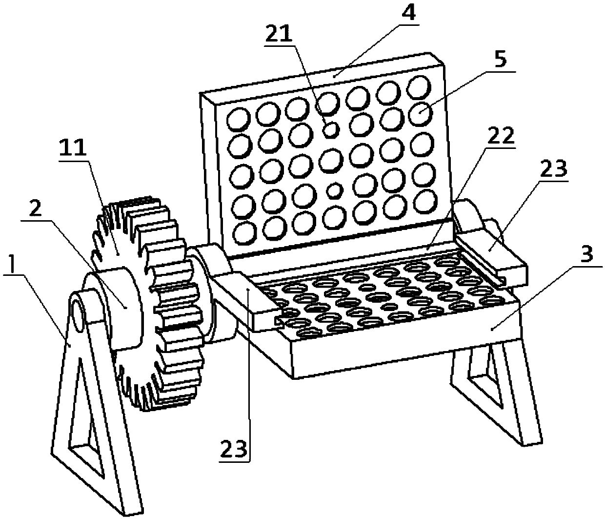 Automatic flip sandblasting device for auto parts