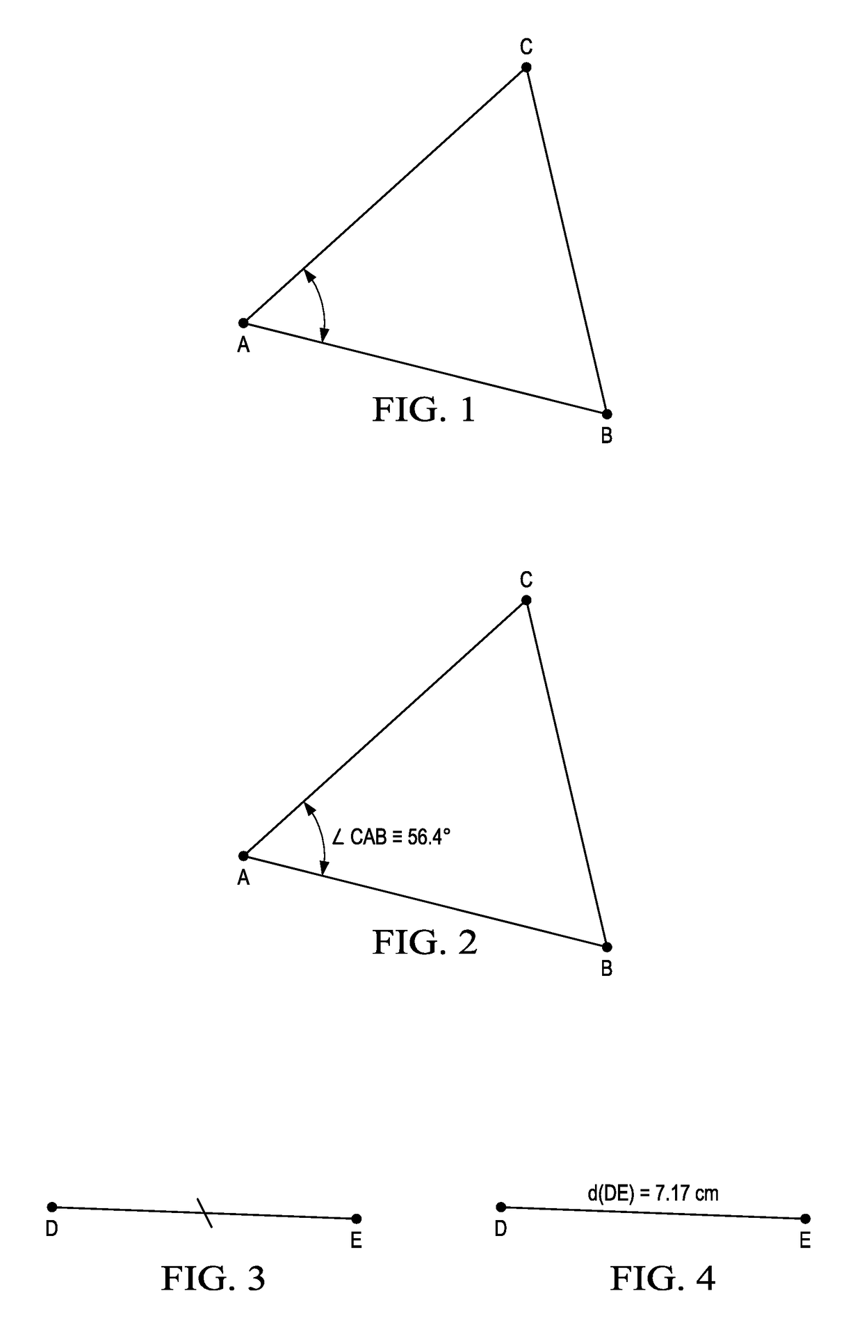 Segment length measurement using a touch screen system in response to gesture input