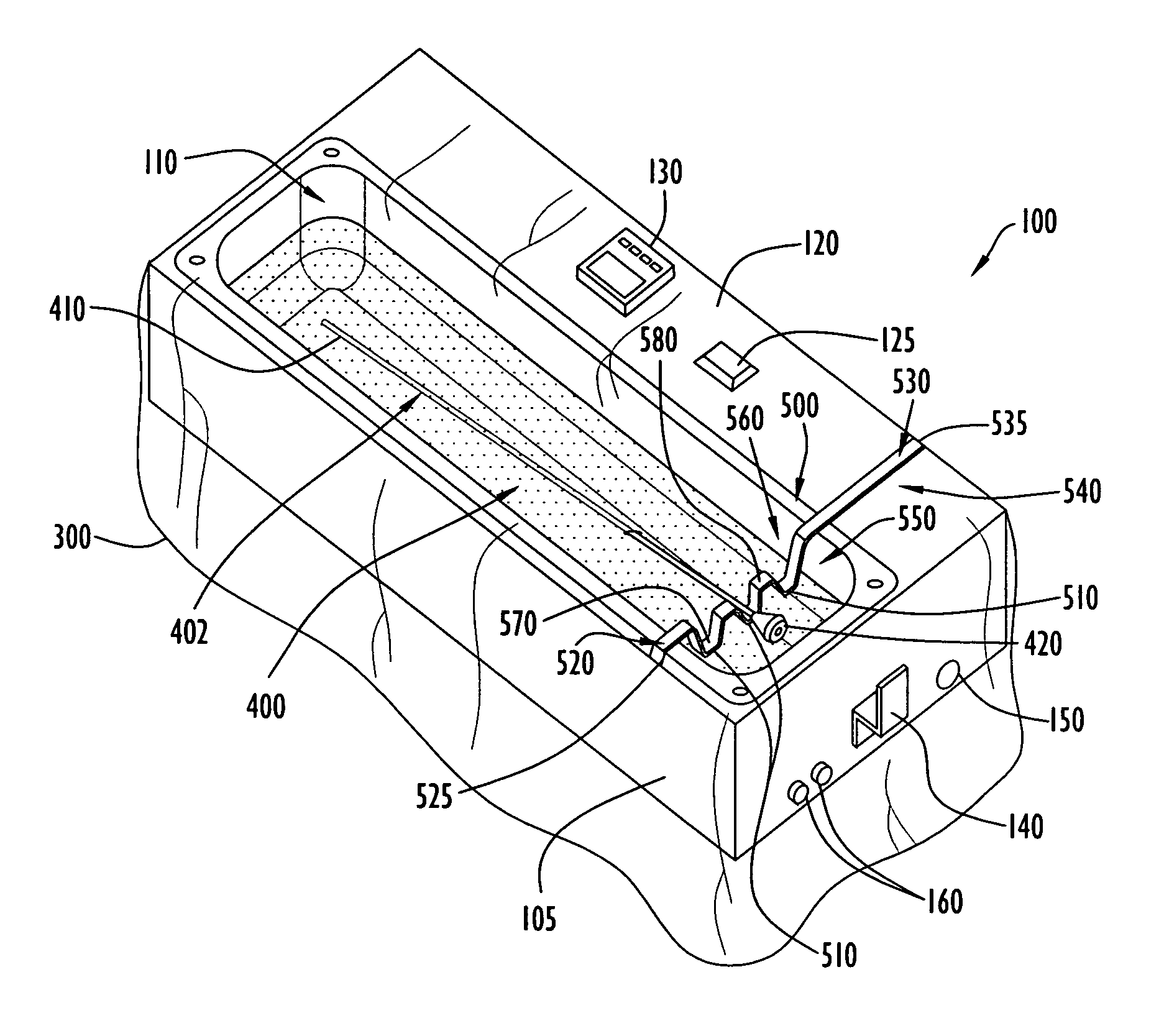 Thermal treatment system instrument rack and method of selectively thermally treating medical instrument portions