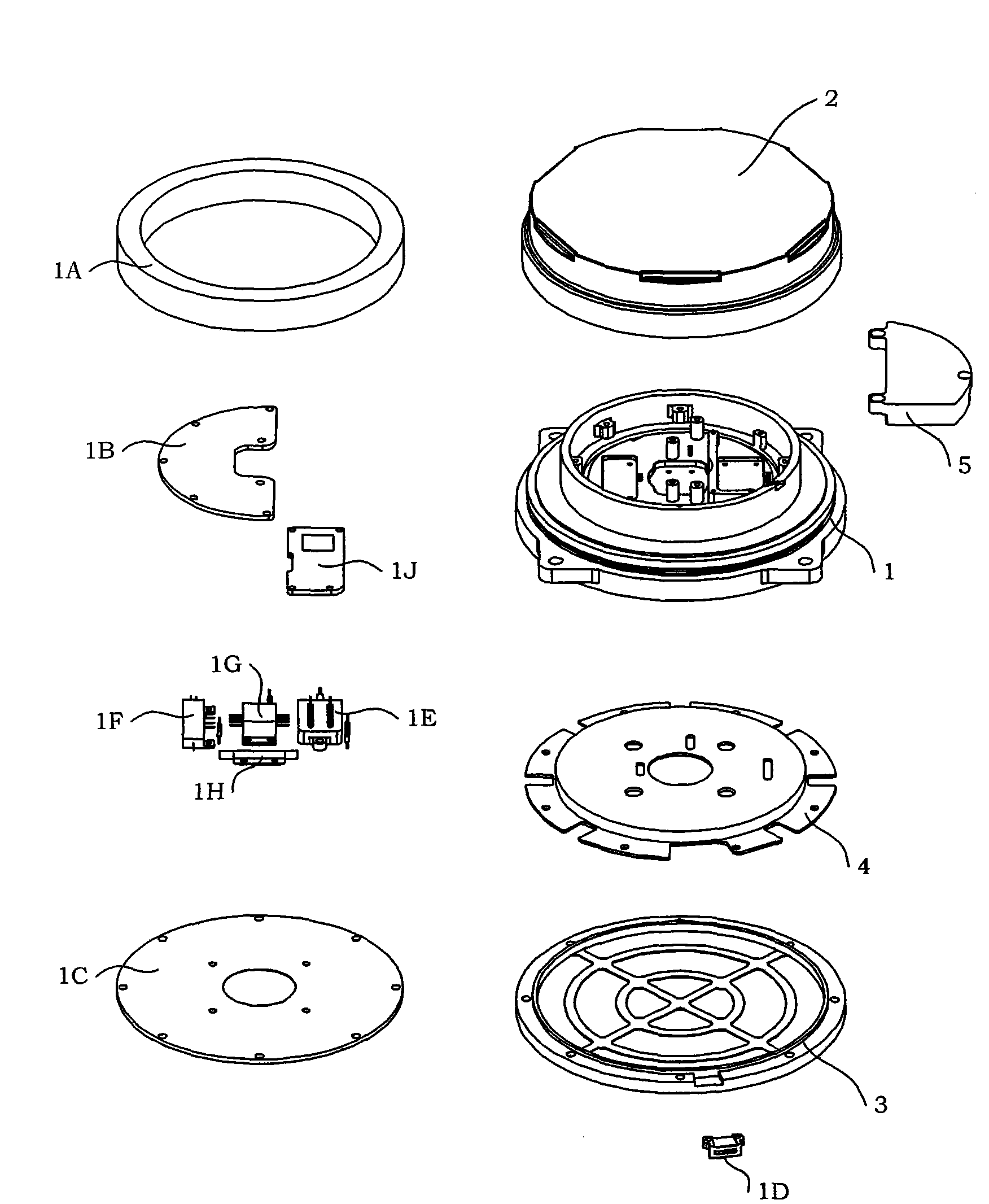 Fiber optic gyro framework designed according to sectorization