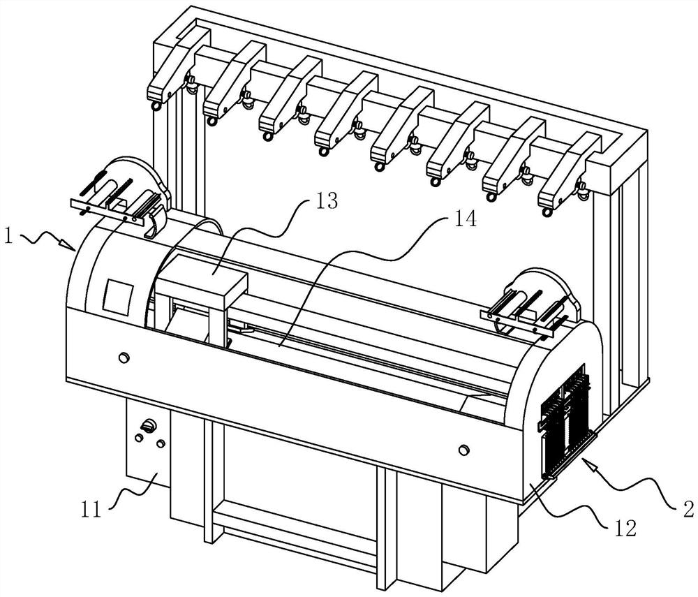 Flat knitting machine automatic stop system and control method thereof