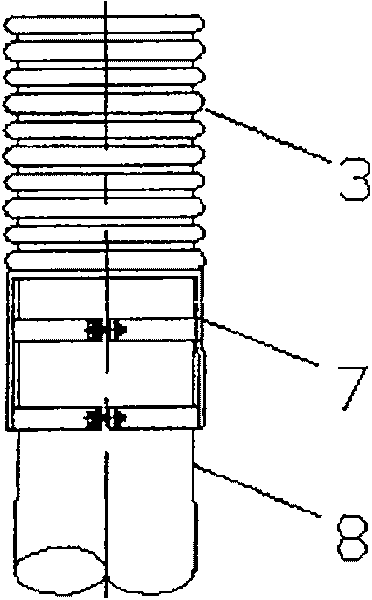 Insulation tower head for power distribution network overhead line