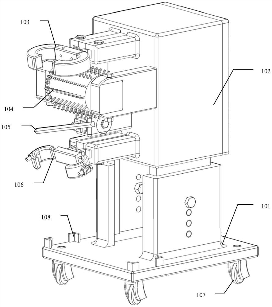 Escalator cleaning machine