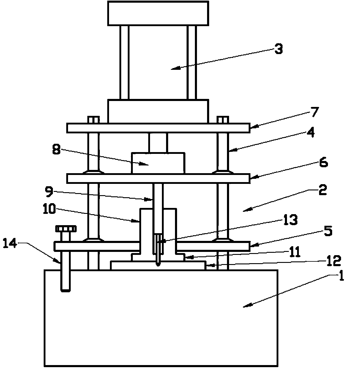 Locating pin press fitting device