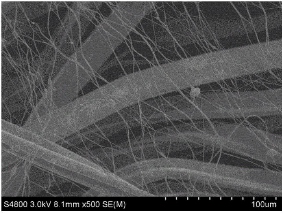 High interface adhesion strength nanofiber composite filament bundle and preparation method and application thereof