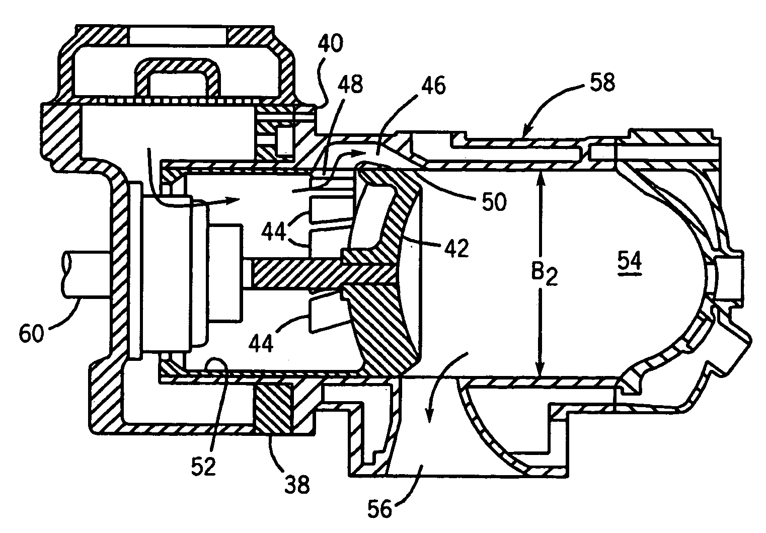 Air intake porting for a two stroke engine