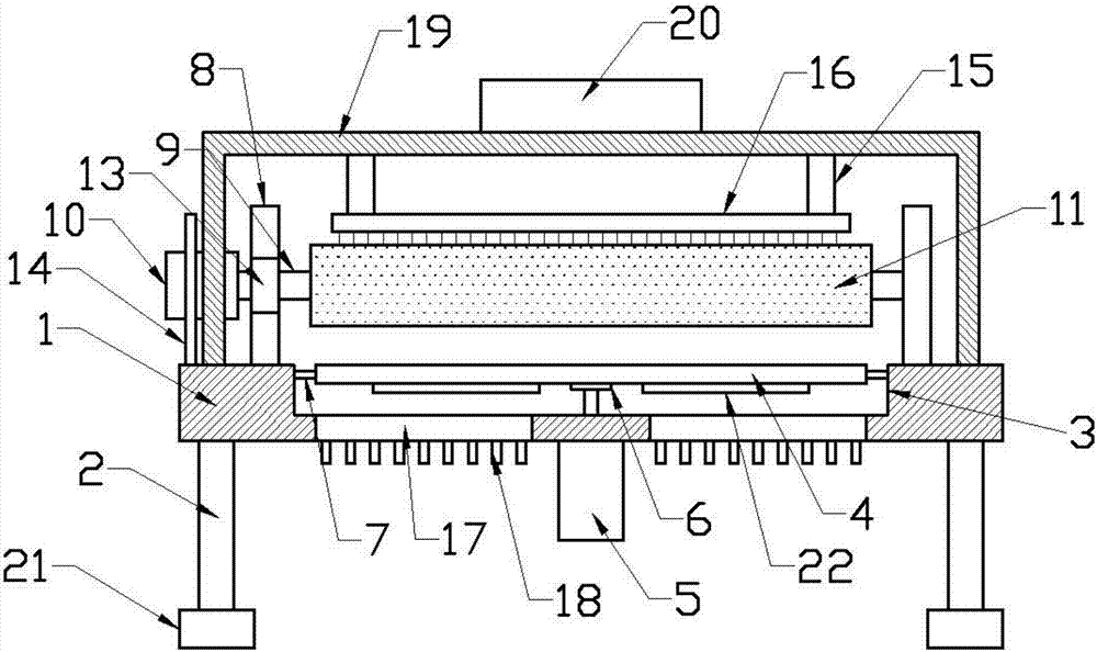 Rust removing and polishing device for steel plate machining