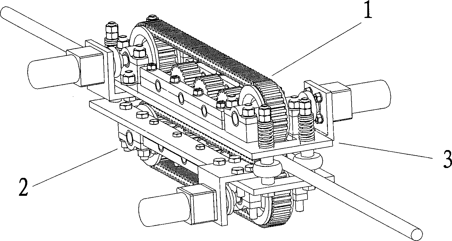 Robot main body mechanism for climb cable