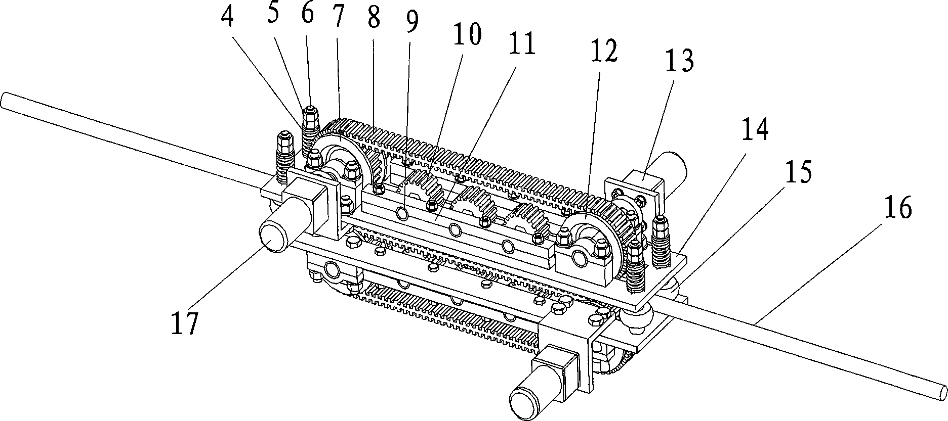 Robot main body mechanism for climb cable