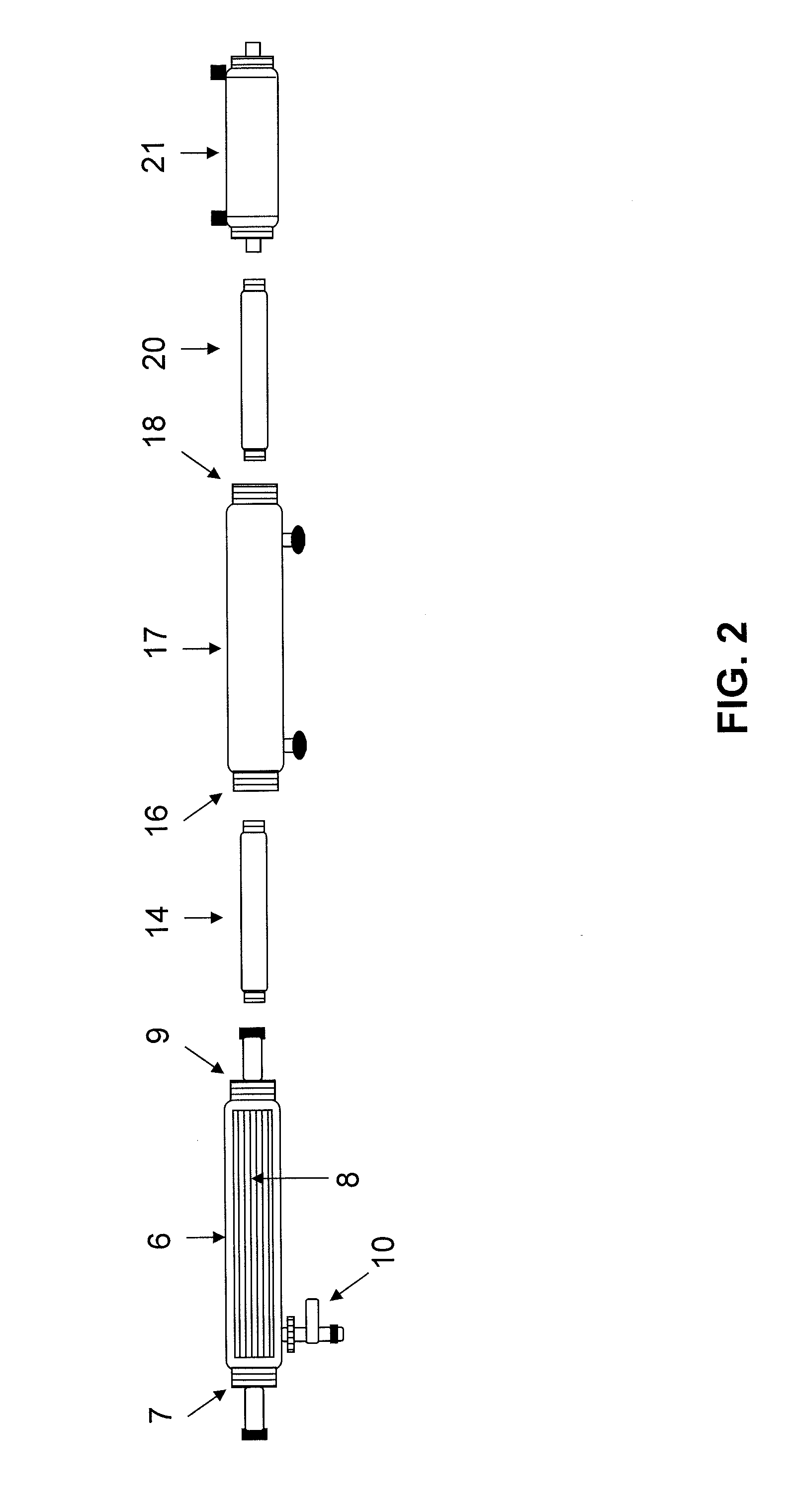 Pneumatic alternating pressure membrane cell separation system