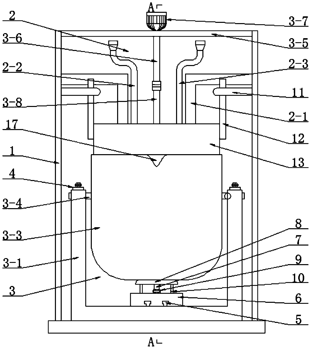 High-concentration wastewater reduction electro-Fenton tank structure convenient to disassemble, assemble and clean