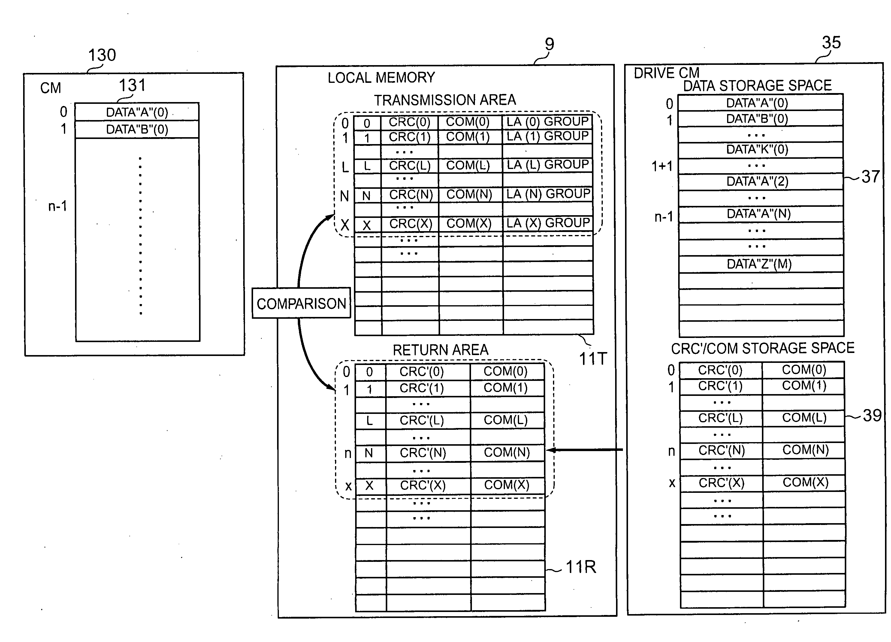 Storage control device and method for detecting write errors to storage media