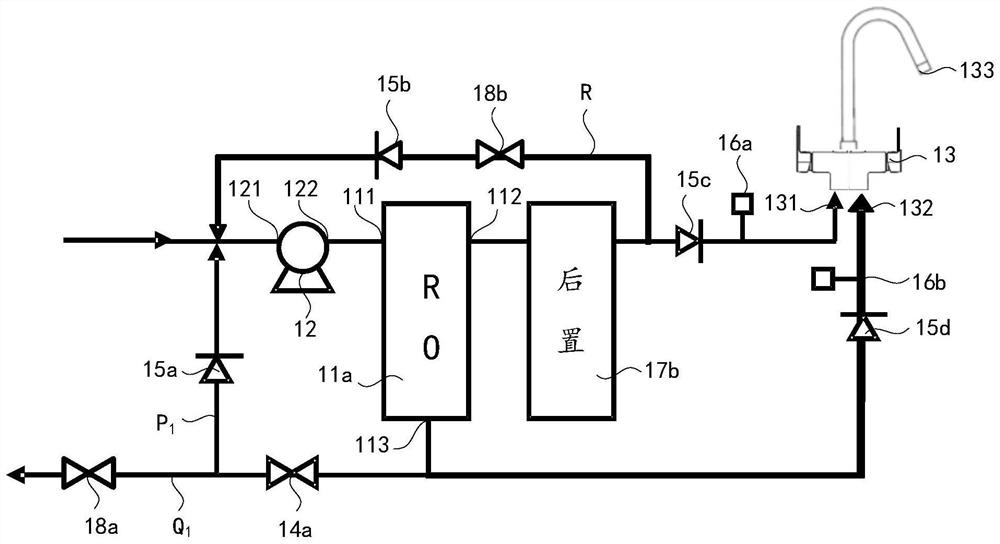 Waterway system and water purifier