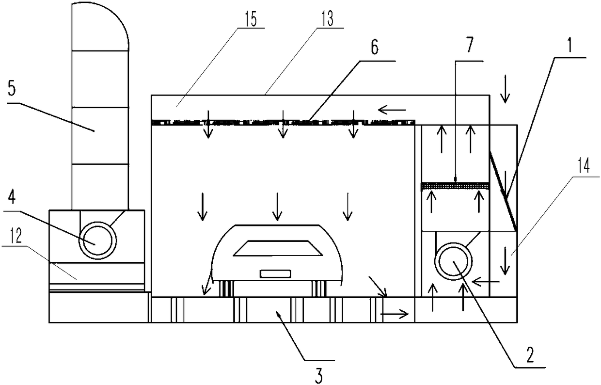 Air energy spraying and baking chamber