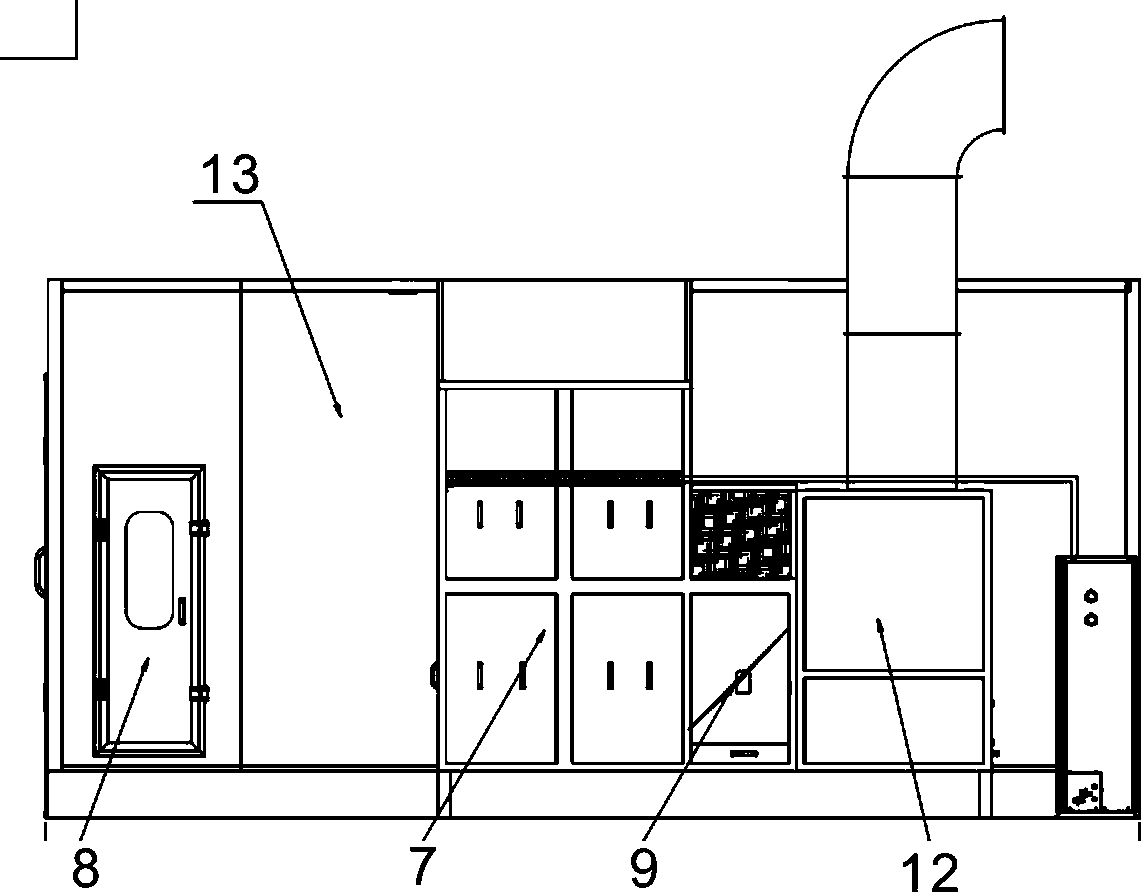 Air energy spraying and baking chamber