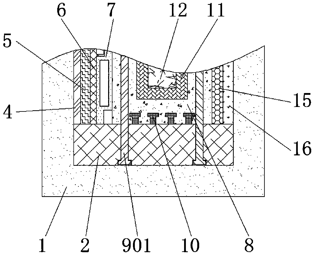 Fireproof anti-seepage building envelope structure and construction method thereof