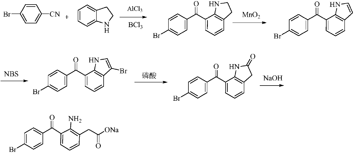 A kind of preparation method of bromfenac sodium