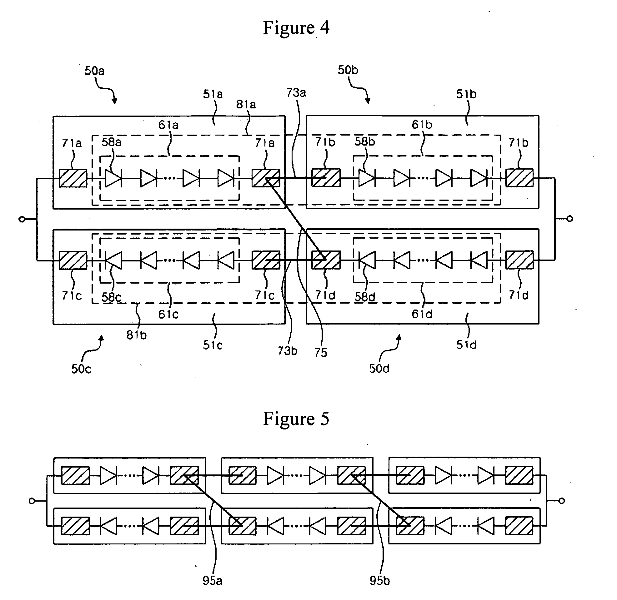 Light emitting device for ac operation