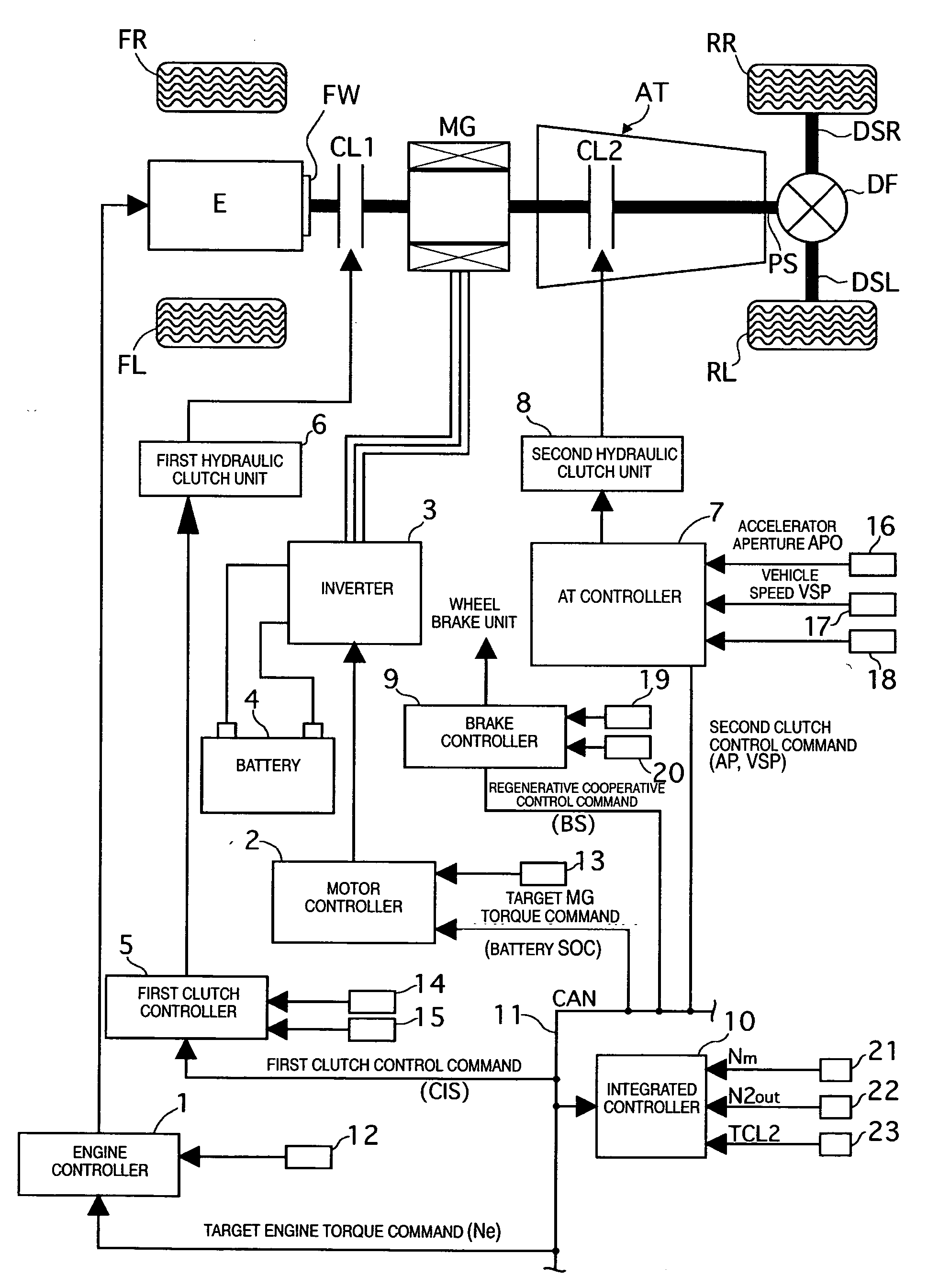 Hybrid vehicle drive control system