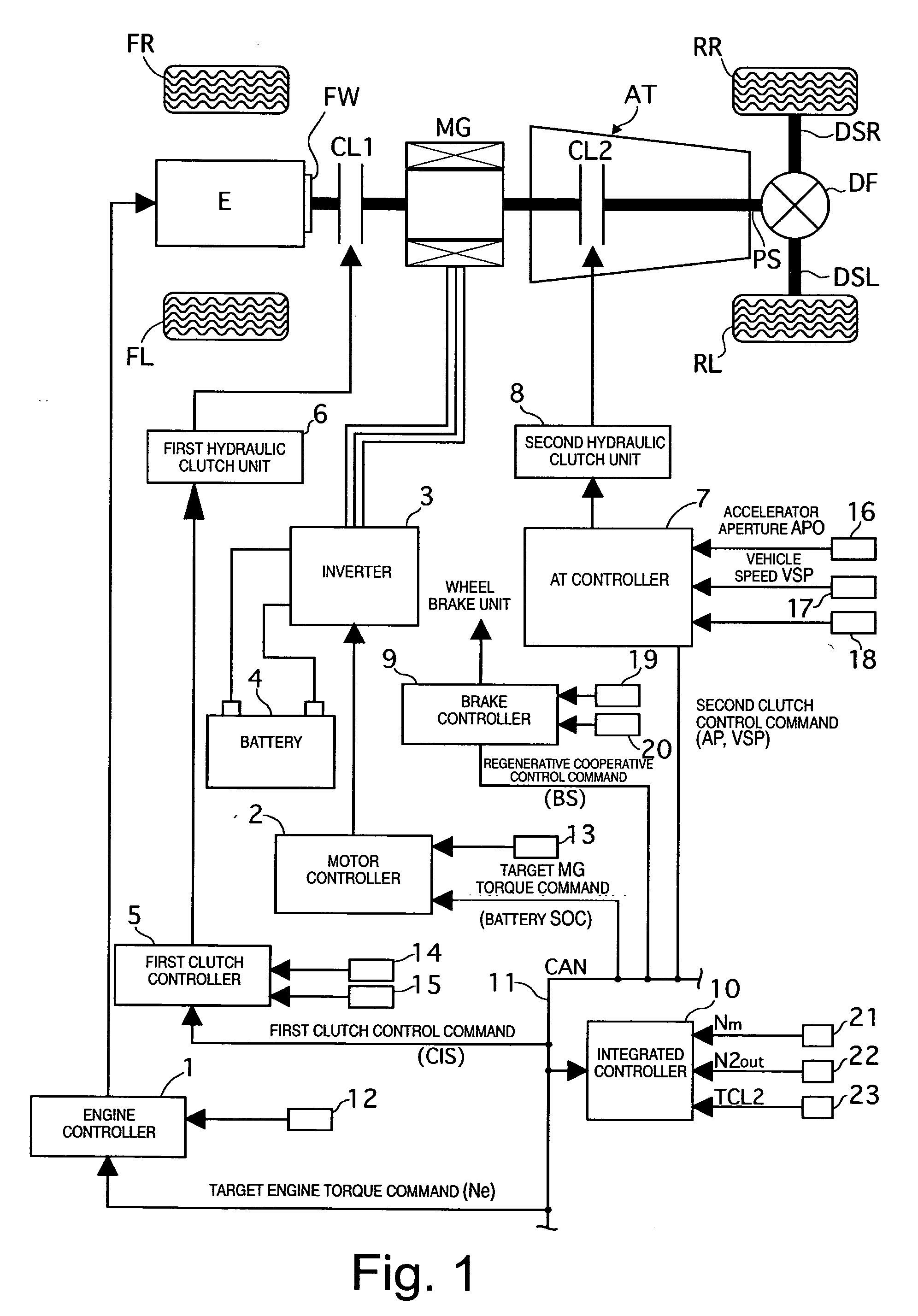 Hybrid vehicle drive control system