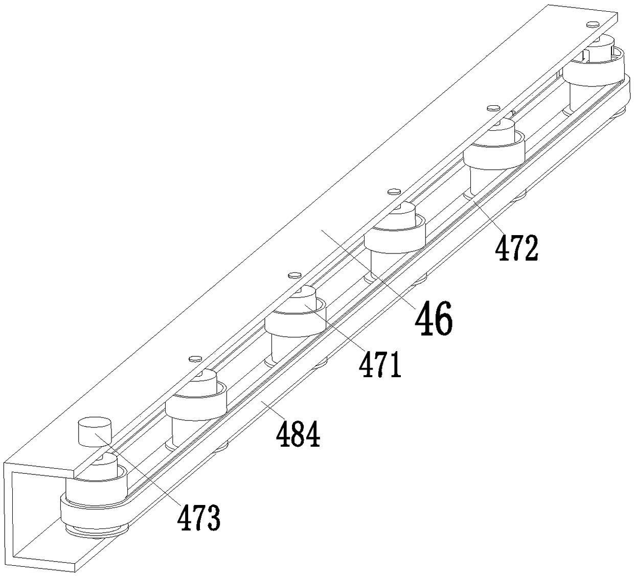 Acid-proof substance coating protection device used for pretreatment of single-sided galvanized steel sheet