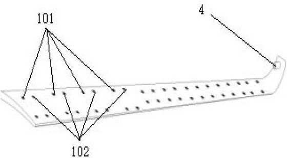 A device for crack monitoring and repairing of wing components and a method for crack monitoring and repair of wing components