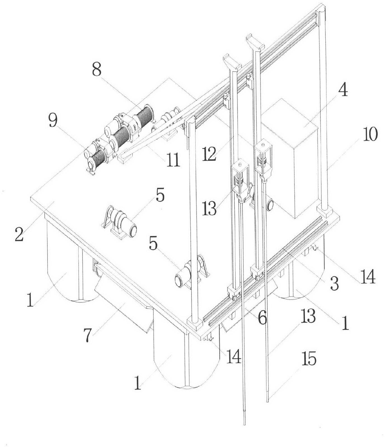 Insert plate device capable of walking on blown-filled mud soil