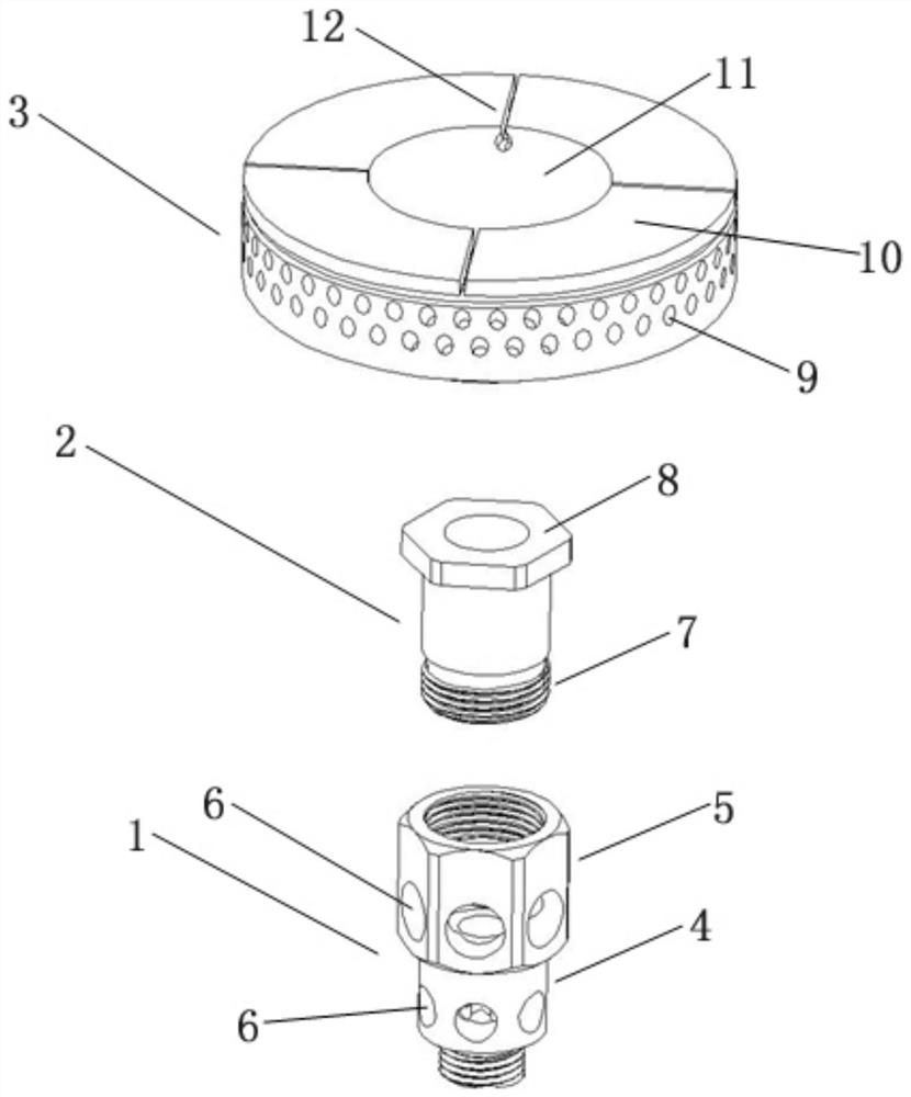 Novel gas nozzle with sufficient combustion