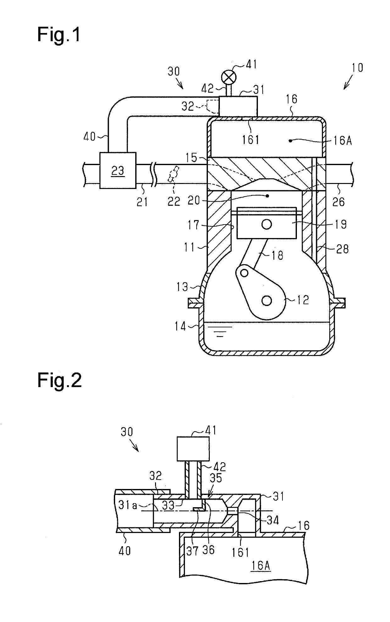 Blow-by gas treatment device for internal combustion engine