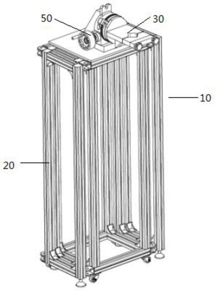 Movable mechanical pore-forming detector verticality apex angle measurement calibration device and method