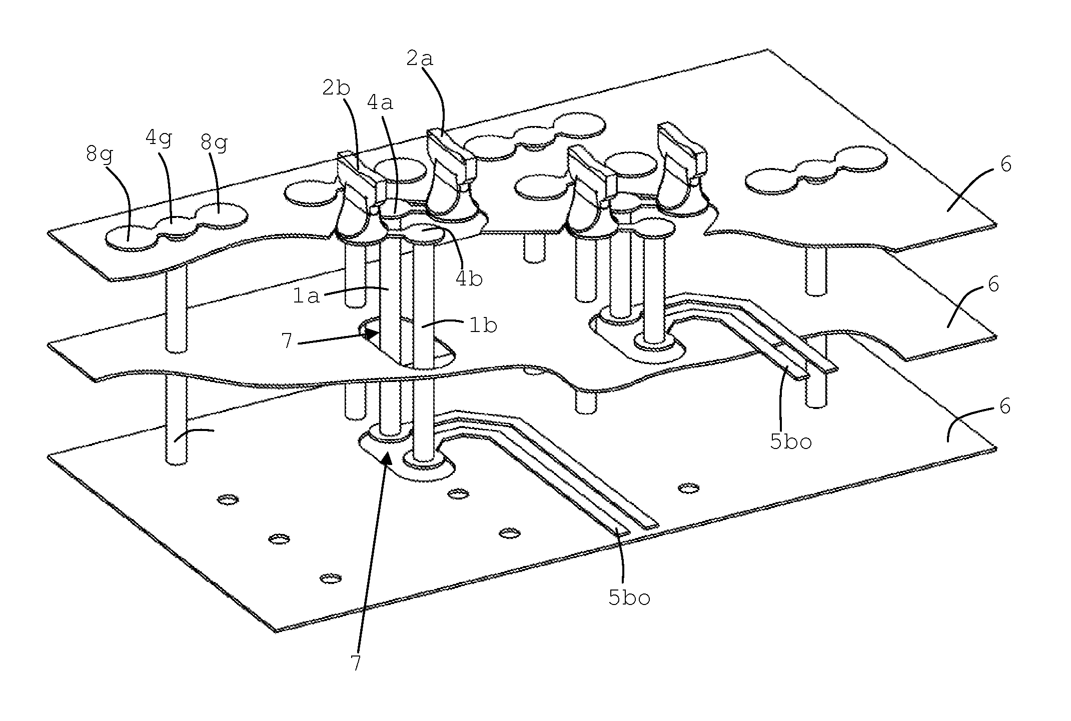 Via structure for transmitting differential signals