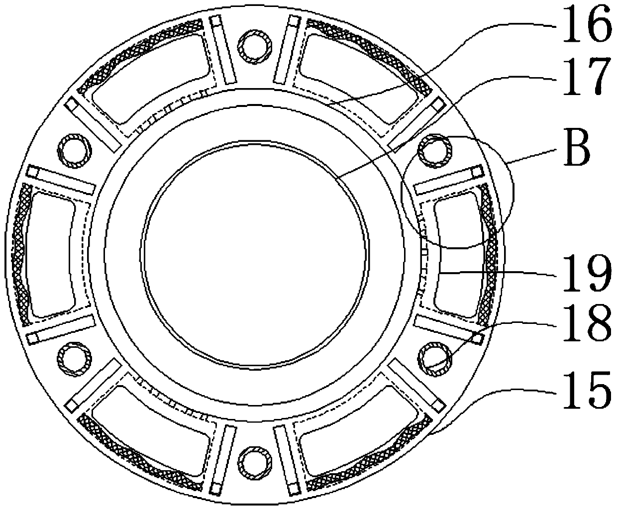 Self-cleaning type rotary valve for wellhead of oil pumping unit