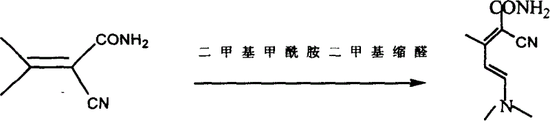 Synthesis method of 2-chloro-3-amido-4picoline from cyanoacetamide and acetone