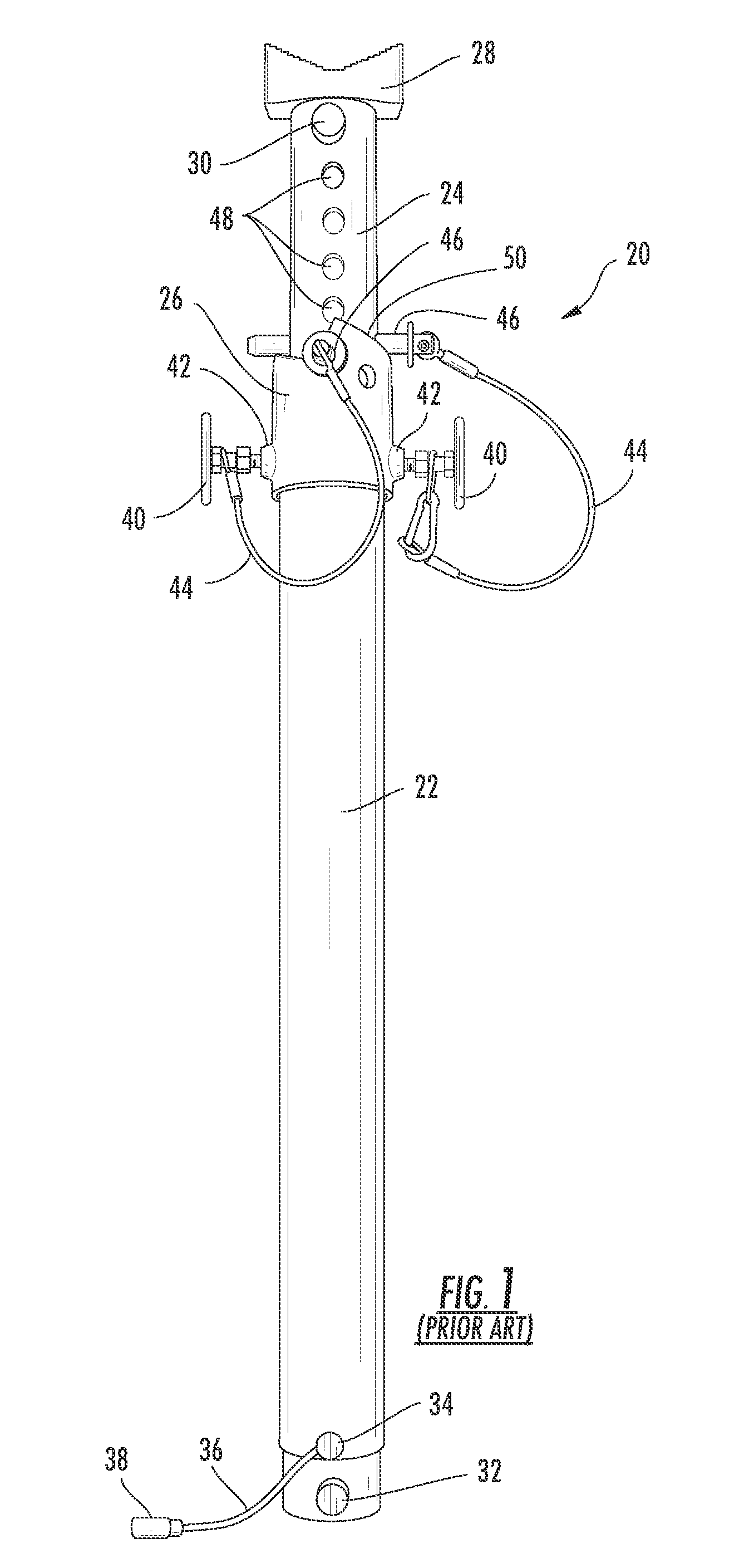 Stabilization and Support Strut with Secure Deployment Features