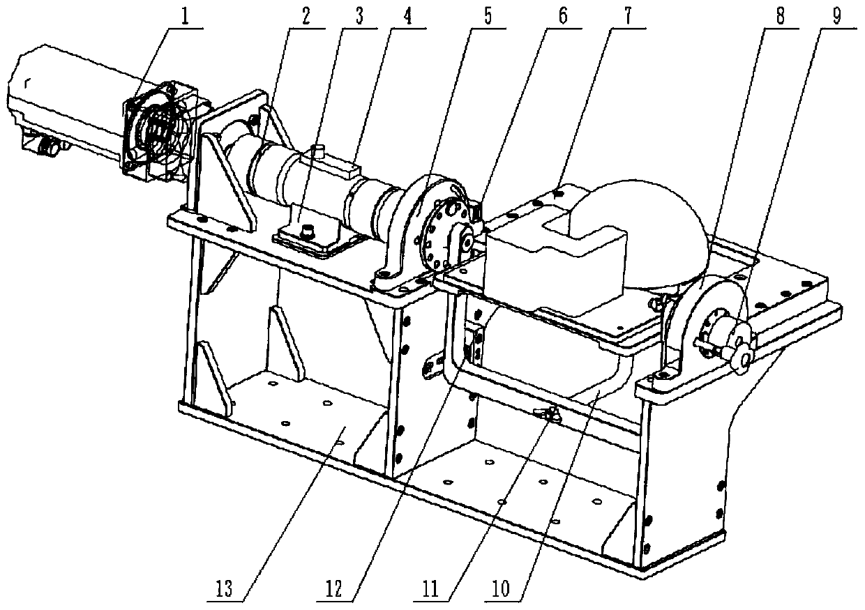 Loading test device for electric folding and unfolding mechanism of airplane illuminating lamp