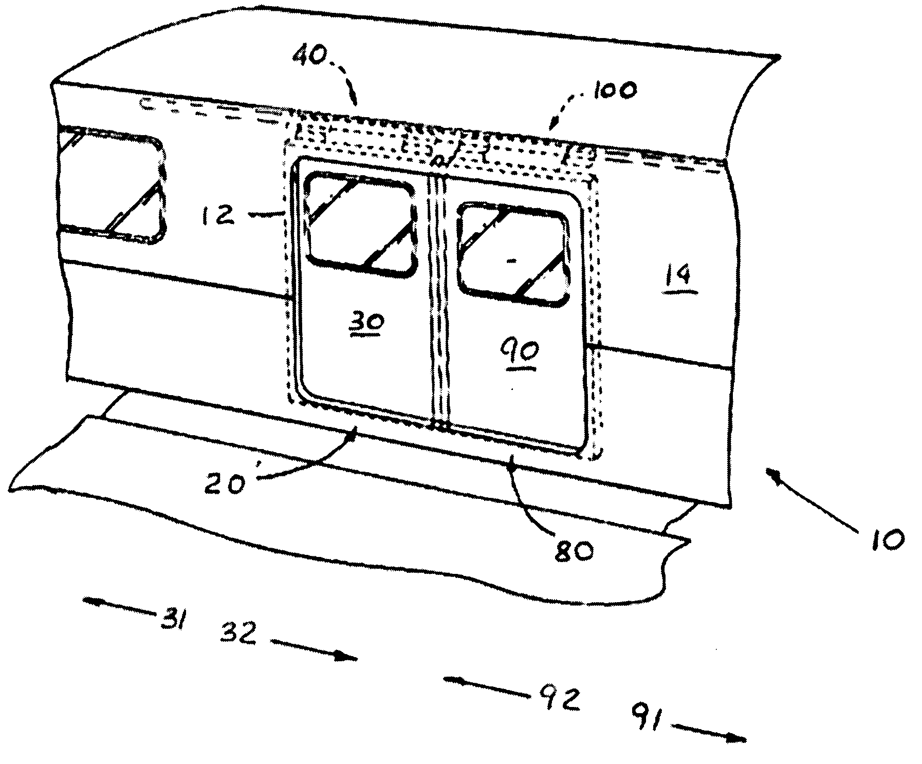 Door system for transit vehicle utilizing compression lock arrangement