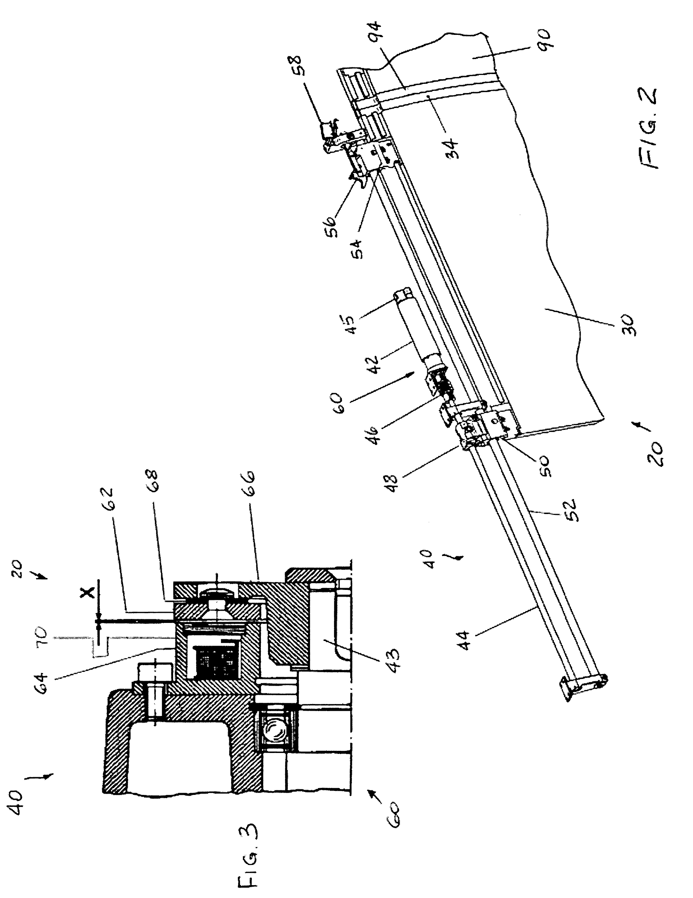 Door system for transit vehicle utilizing compression lock arrangement