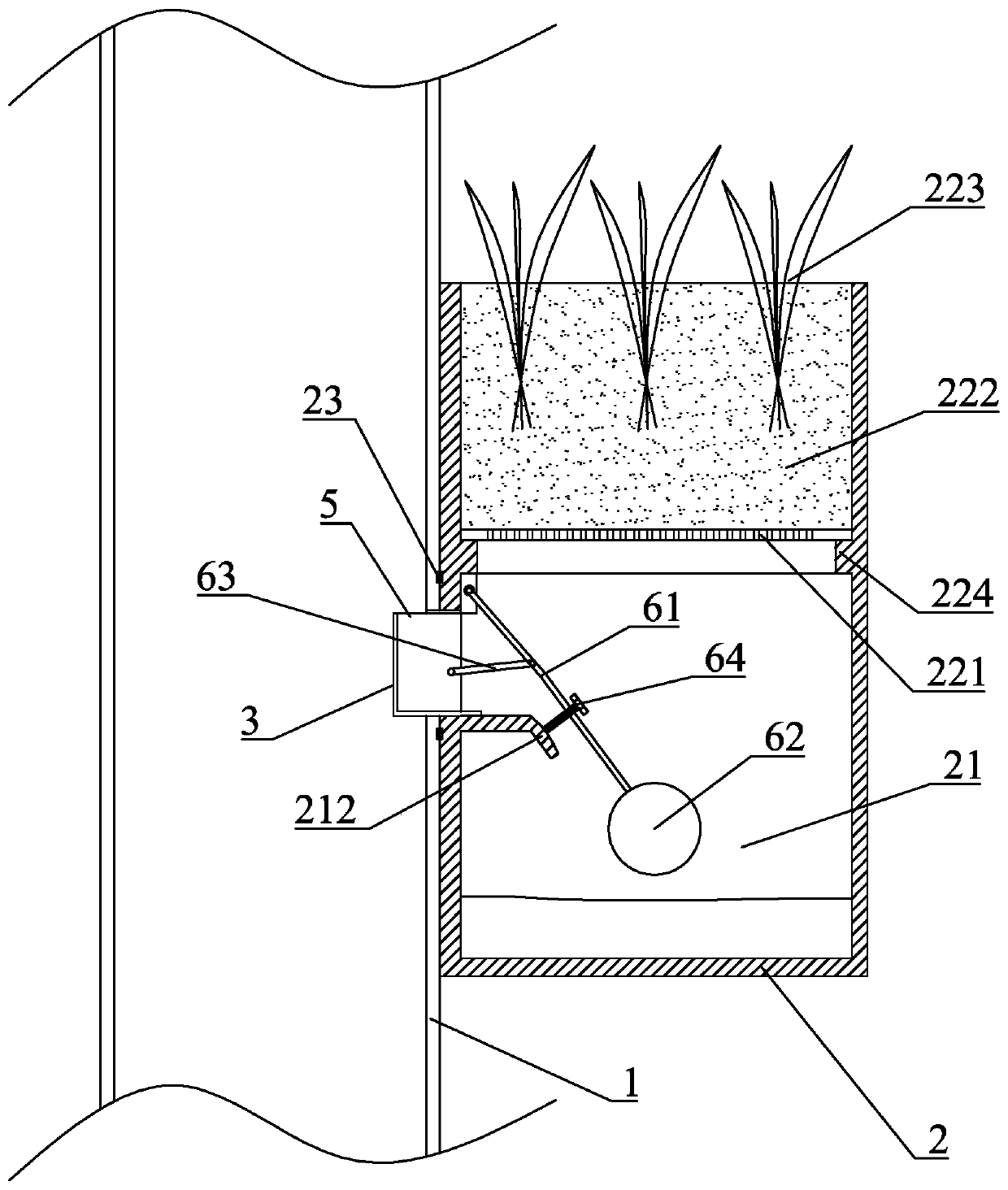 Ecological type water-saving three-dimensional gardening greening system easy to maintain