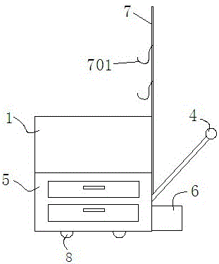 Enema trolley for nephrology