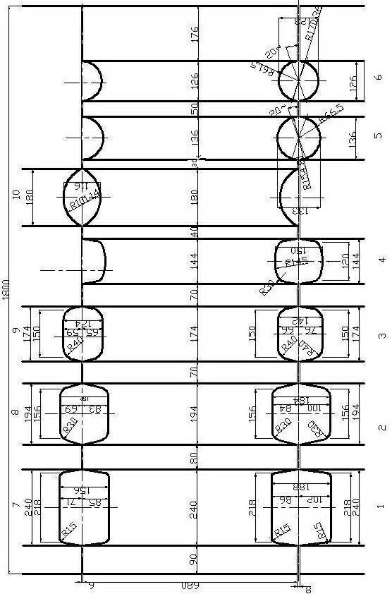 Method for rolling mill to roll round steel with diameter phi of 120mm and round steel with diameter phi of 130mm by one roller set