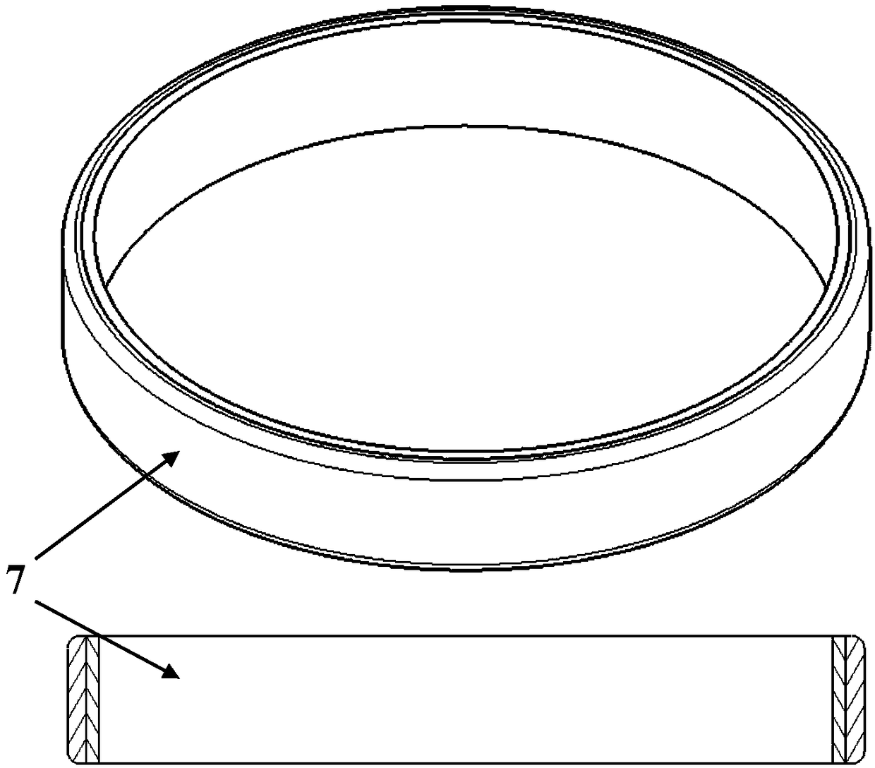 Diffusion connection method between nickel-based high-temperature alloy ring-shaped piece and copper silver alloy