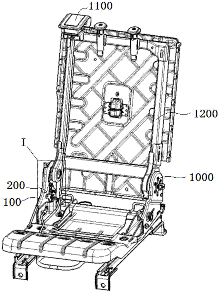 Mechanism for laying down seat back and unlocking seat sliding rail