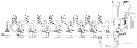 Arrangement type for electric control high-pressure common rail systems on marine high-speed high-power diesel engines