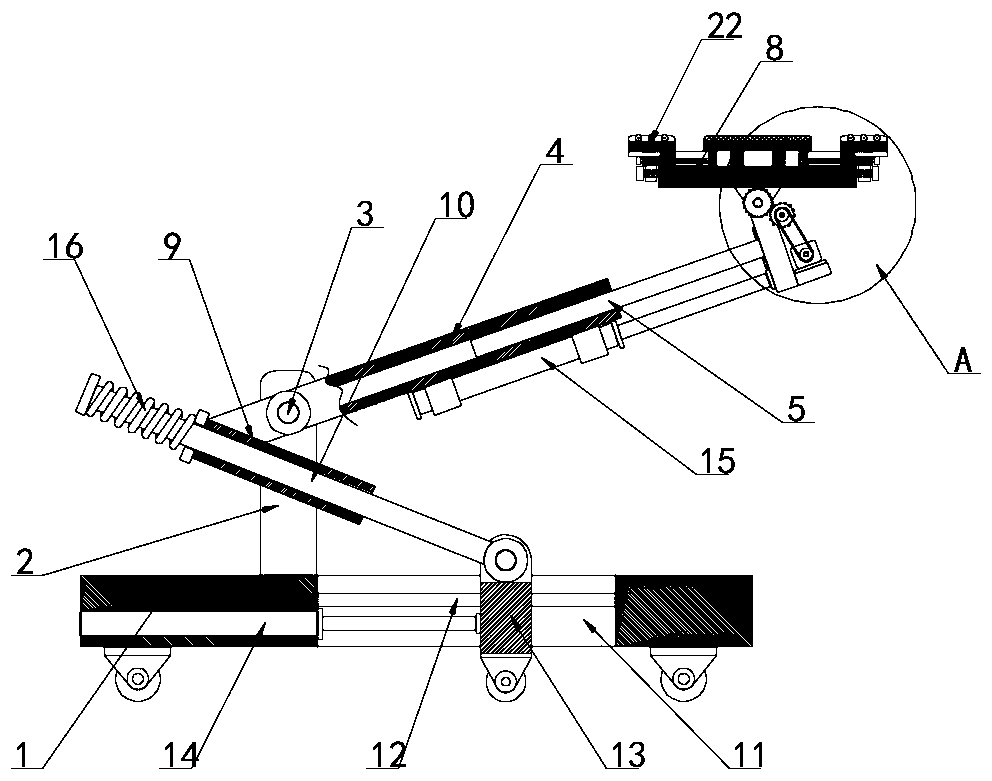 Conveniently moved and stored supporting device for building engineering