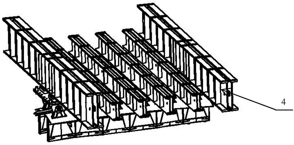 An empennage load applying device for aircraft structure strength test