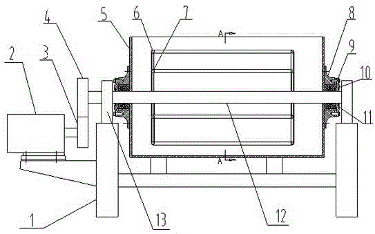 Horizontal mortar mixer