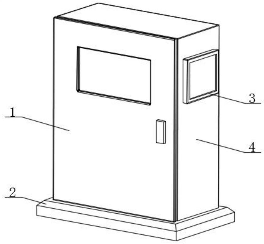 Shock absorption and heat dissipation electric power cabinet for electric power engineering