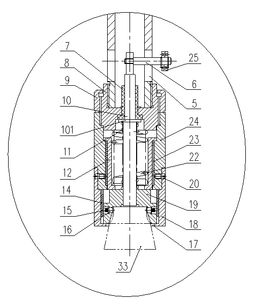 Cap head pressing device