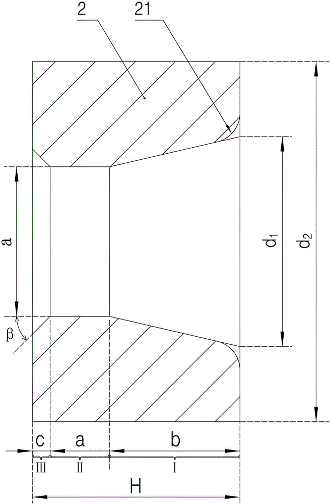 Regular hexagon drawing die